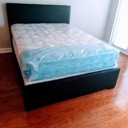 $350 Queen Bed With Mattress And Boxspring Brand New Free Delivery 