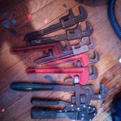 Vintage Pipe Wrench Lot (8)