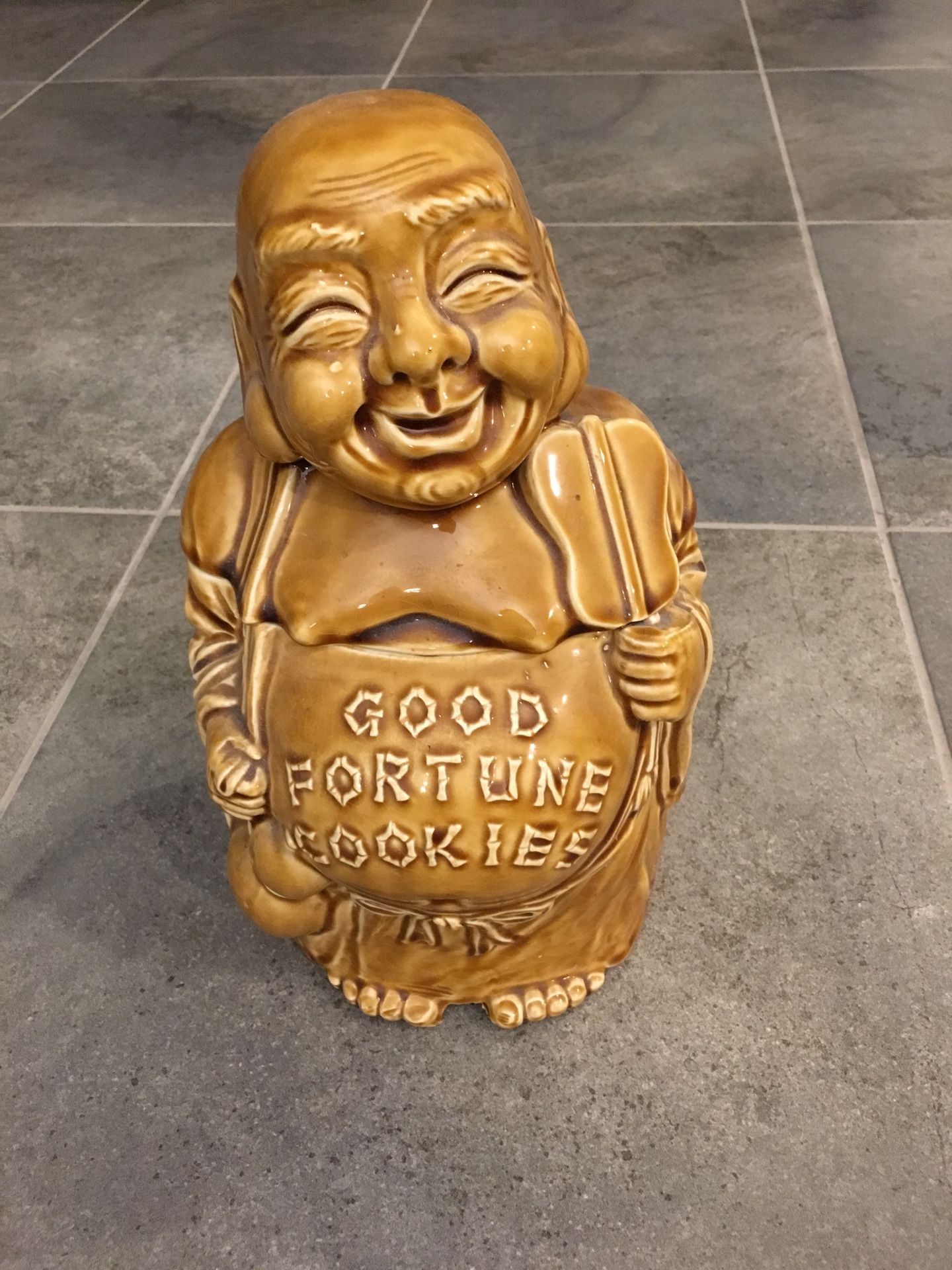 Happy Buddha cookie jar