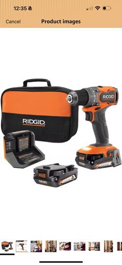 RIDGID 18V SubCompact Brushless Cordless 1/2 in. Drill/Driver Kit with (2) 2.0 Ah Batteries, Charger, and Tool Bag