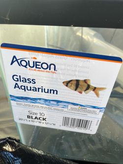 Aqueon 10 Gallon Glass Aquarium Black