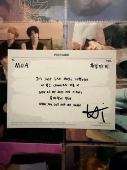 TXT KAI signed postcard freefall