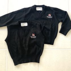 Challenger uniform Boys Pullover Sweater & Vest - Black size YXXS / YXS
