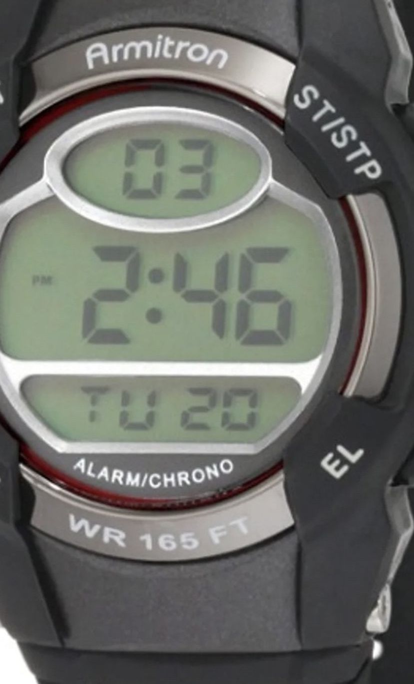 Armitron Sport Women's 45/6975RED Chronograph Black Digital Watch