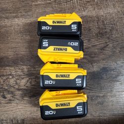 Battery Dewalt 5AH 50each