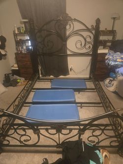 Bed frame. Heavy duty steal. Great condition