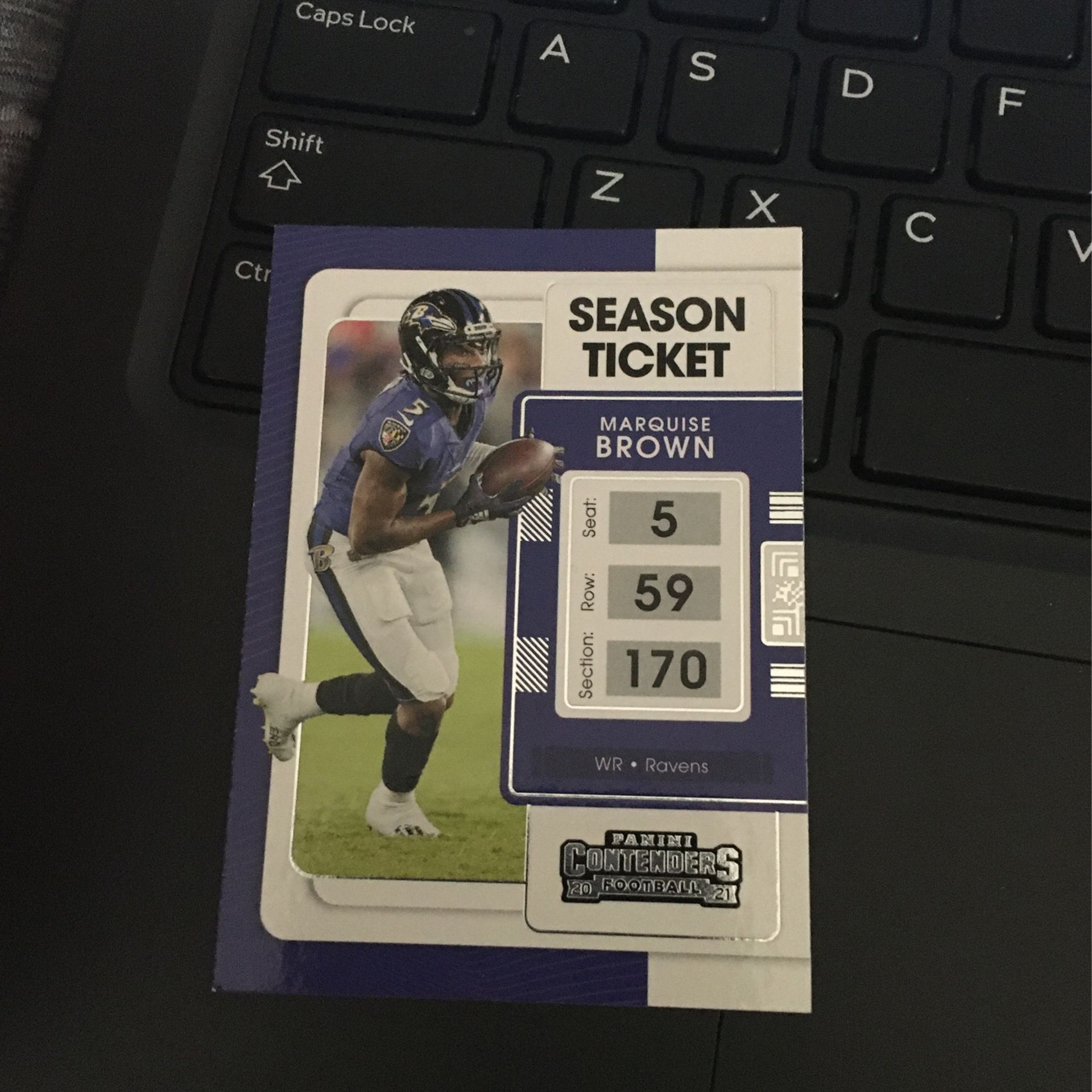 Marquice brown season ticket football card