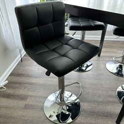 Adjustable Armless Bar Stool Chair (Two Chairs)
