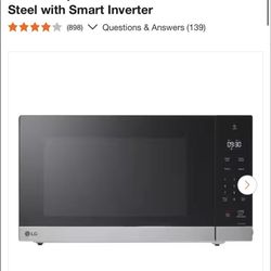 NeoChef 2.0 cu. ft. 1200-Watt Countertop Microwave in Stainless Steel with Smart Inverter New