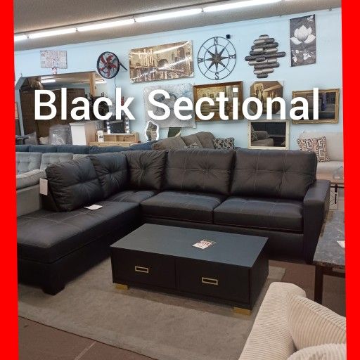 ✨ Black Sectional