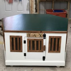 Handmade dog kennel used I built for my medium sized dog