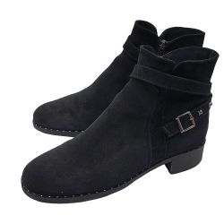 LA CANADIENNE Womens 'Sailor' Waterproof Black Suede Ankle Bootie Size 8 Canada