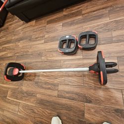 Lesmils Bar With Weights + Fitness Mat