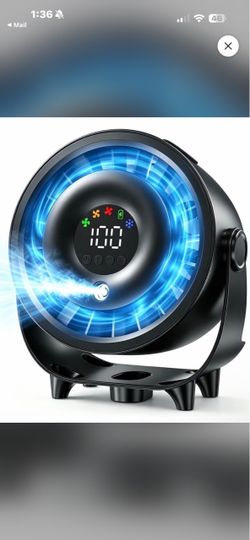 Portable Desktop Fan with LED Display