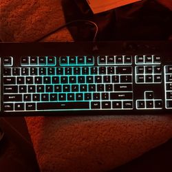 Keyboard And Mouse With A Mouse Pad