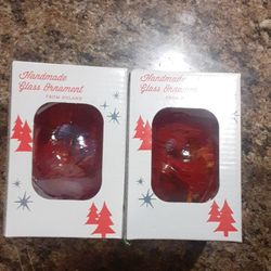 Handmade glass Christmas ornaments