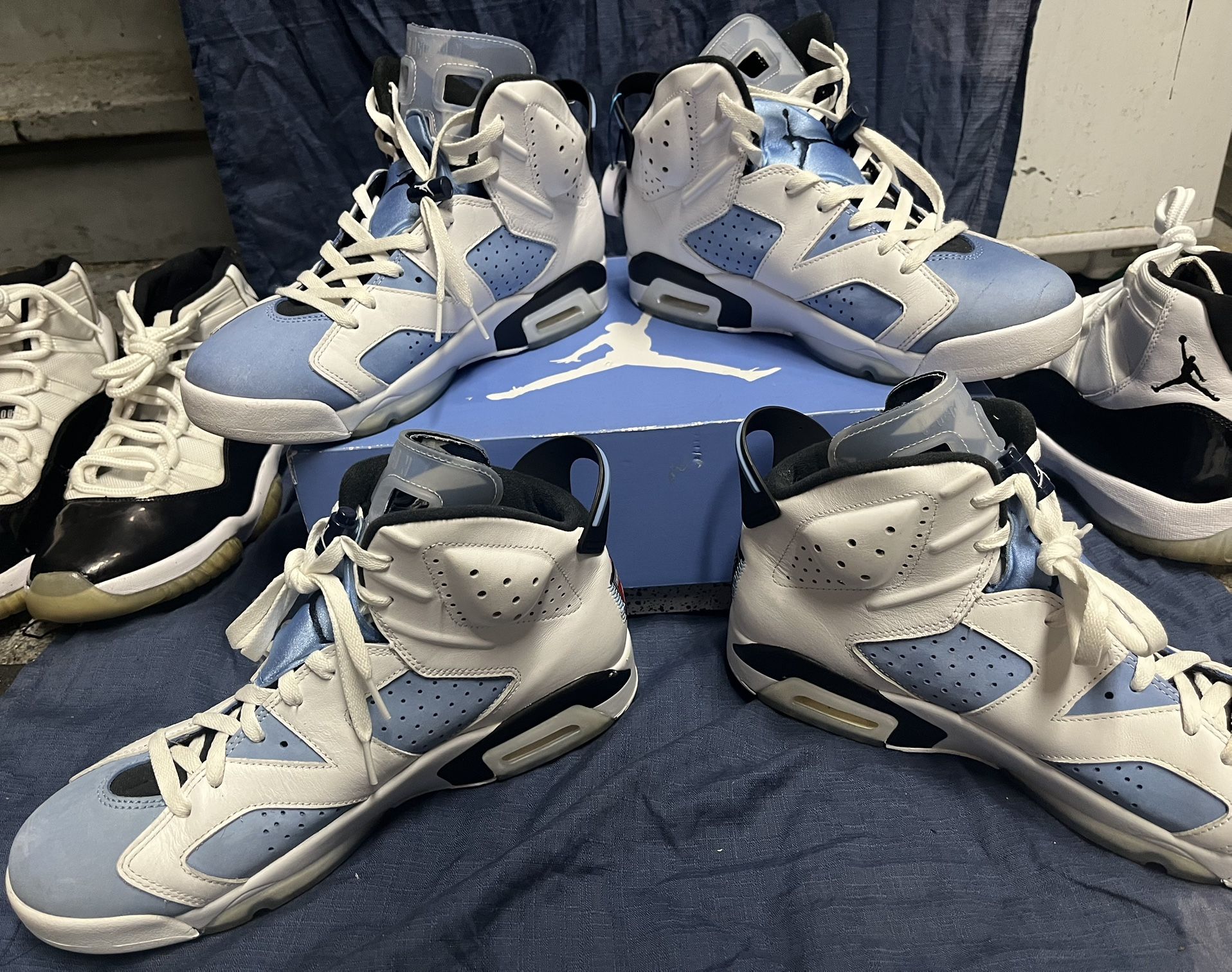 Dual Pair Of Jordan Retro 6 UNC Size 11