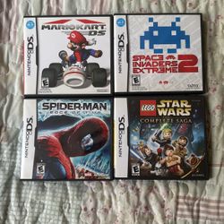 4 Nintendo DS Game Cases (No Cases)