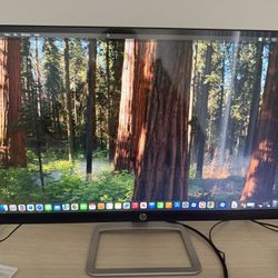 HP 27” Monitor with desktop arm mount 