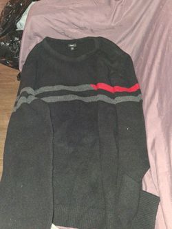 Express chest stripe crew neck sweater