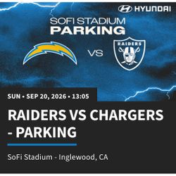 Raiders vs Chargers  Tailgate Parking Pass – Sep 20, 2026