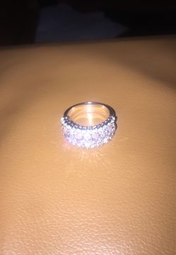 Girls cubic zirconia ring sterling silver