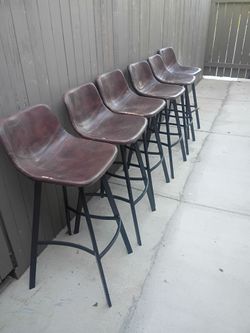 High leather chairs