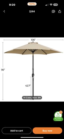 9 Foot Umbrella Brand New