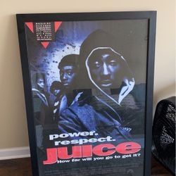 Framed Juice Original Movie Poster