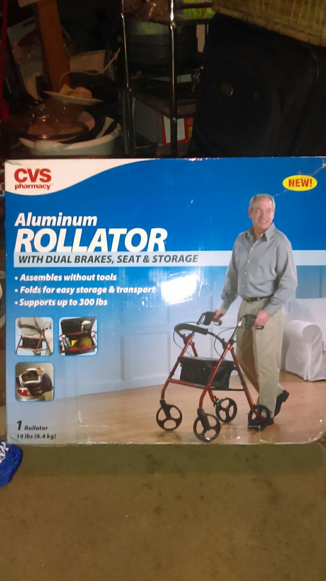 CVS Brand Aluminum Rollator-Walker