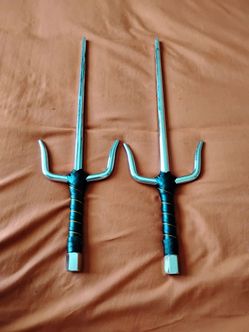 Martial arts training Sai pair