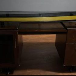 Computer Desk with glass top