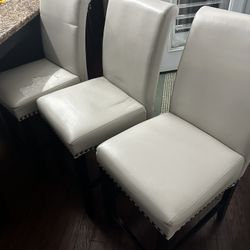 Counter Height Leather Stools 