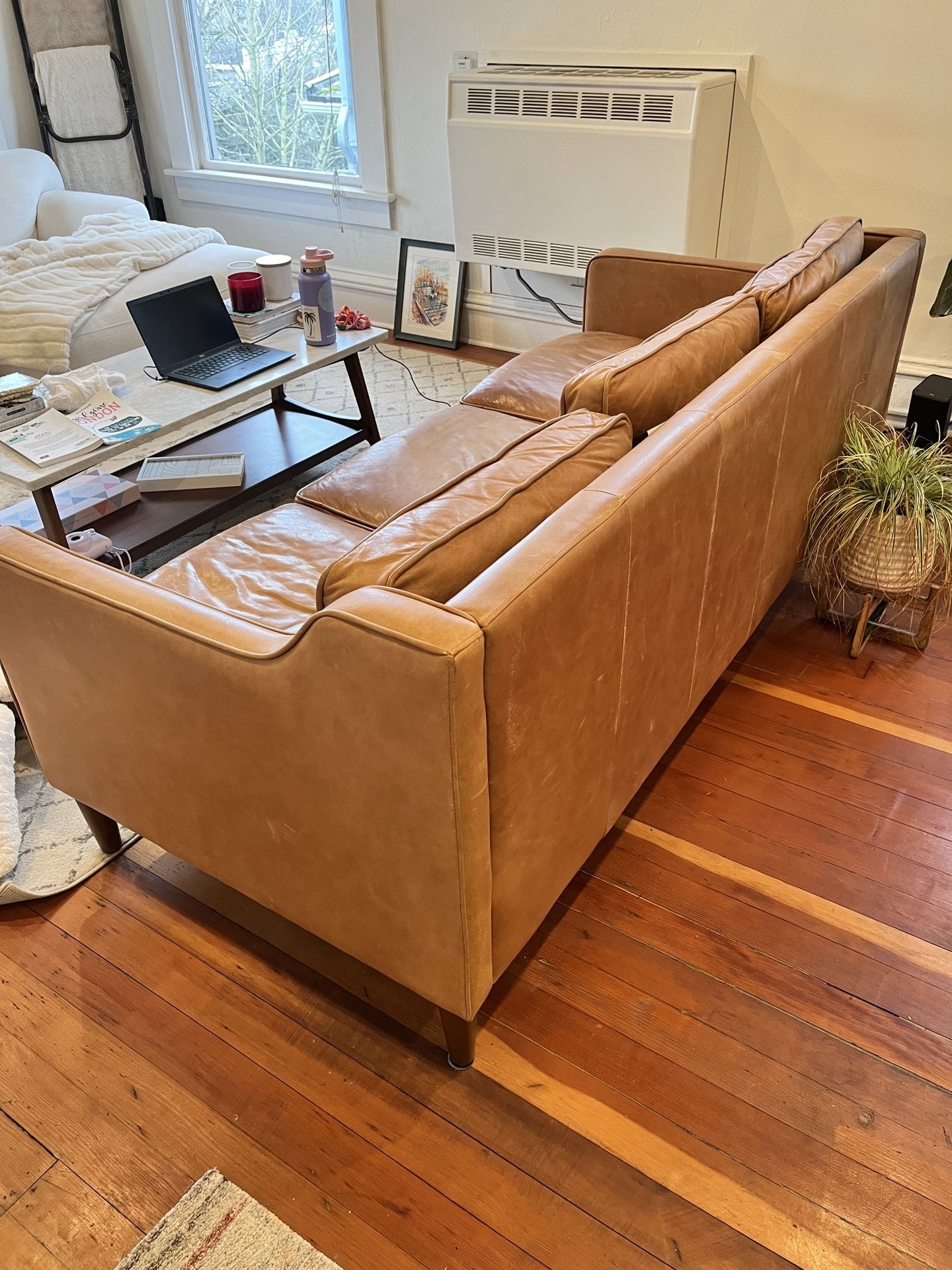West Elm Leather Hamilton Couch for Sale in Seattle, WA OfferUp