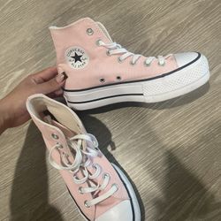 Pink Platform Converse 