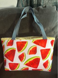 Beautiful medium watermelon totebag/ Handmade‼️