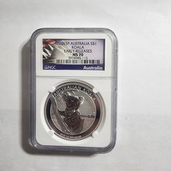 Australia - 2015 P - 1 oz. Silver Koala $1 - NGC MS 70 Early Releases