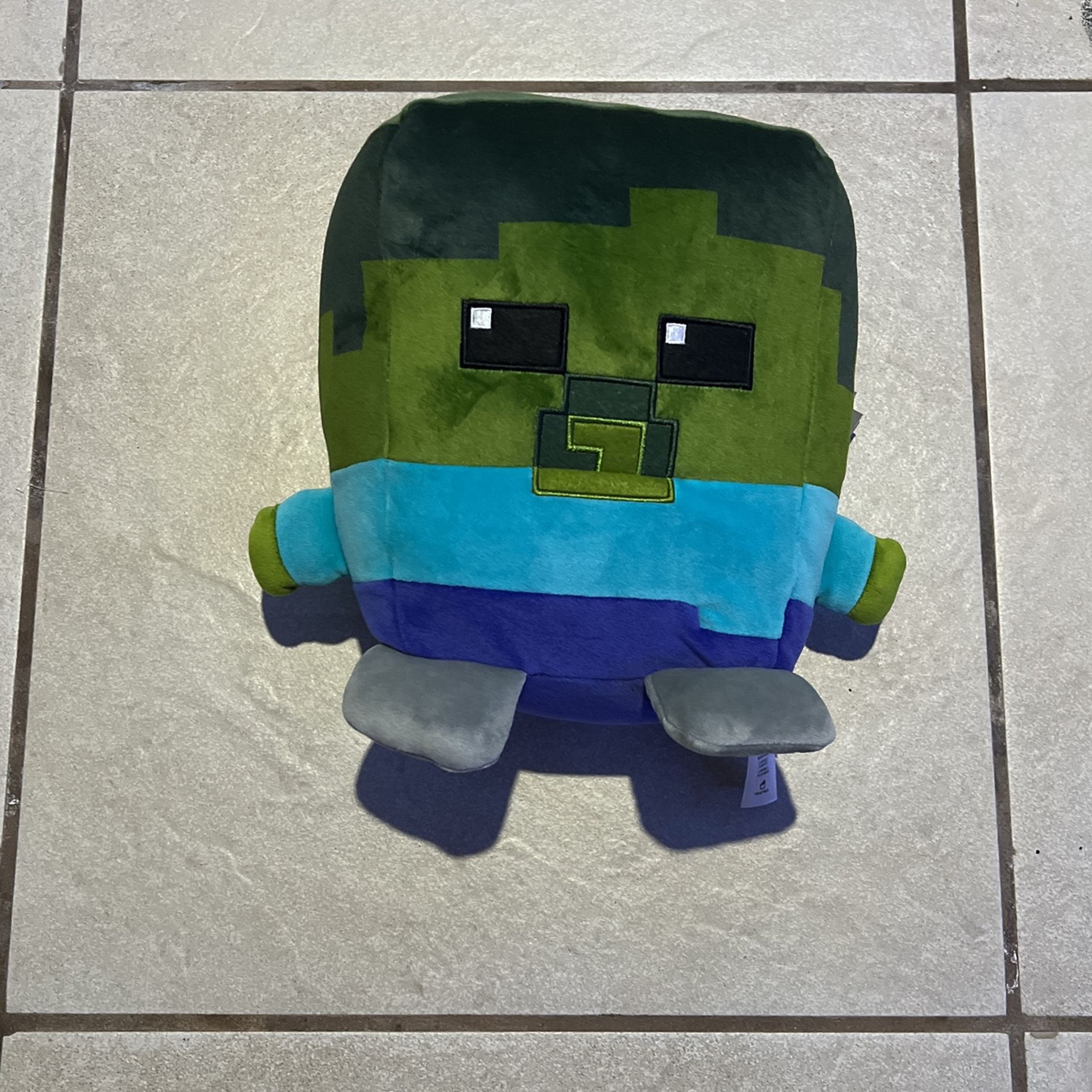 Minecraft Cuutopia by Mattel 10” Zombie Plush - NEW WITH TAGS