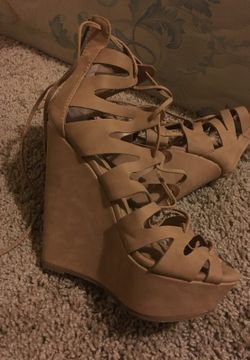 Lola shoetique tie up wedges