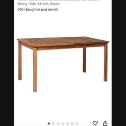 Wood Outdoor Table With Umbrella Hole In Box