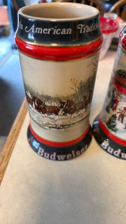 Budweiser beer steins