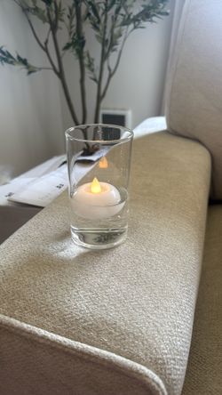 Tea candles with vases
