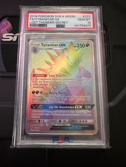 Pokemon Tyranitar GX Secret Rainbow PSA 10