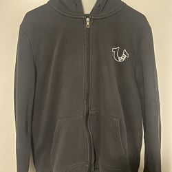 True Religion Black Hoodie zip up