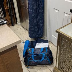 Kids Kit!!sleeping Bag With Tent And Put Away Duffle Bag Set(58”long X2ft Wide Sleeping Bag 