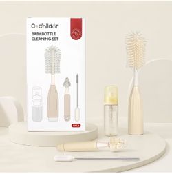 Baby Bottle Brush with Push-Press Foam Design, Silicone Bottle Brush