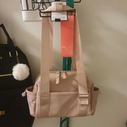Miniature Pink Nylon Duffle  Gym Bag