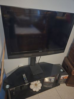tv with stand and remote