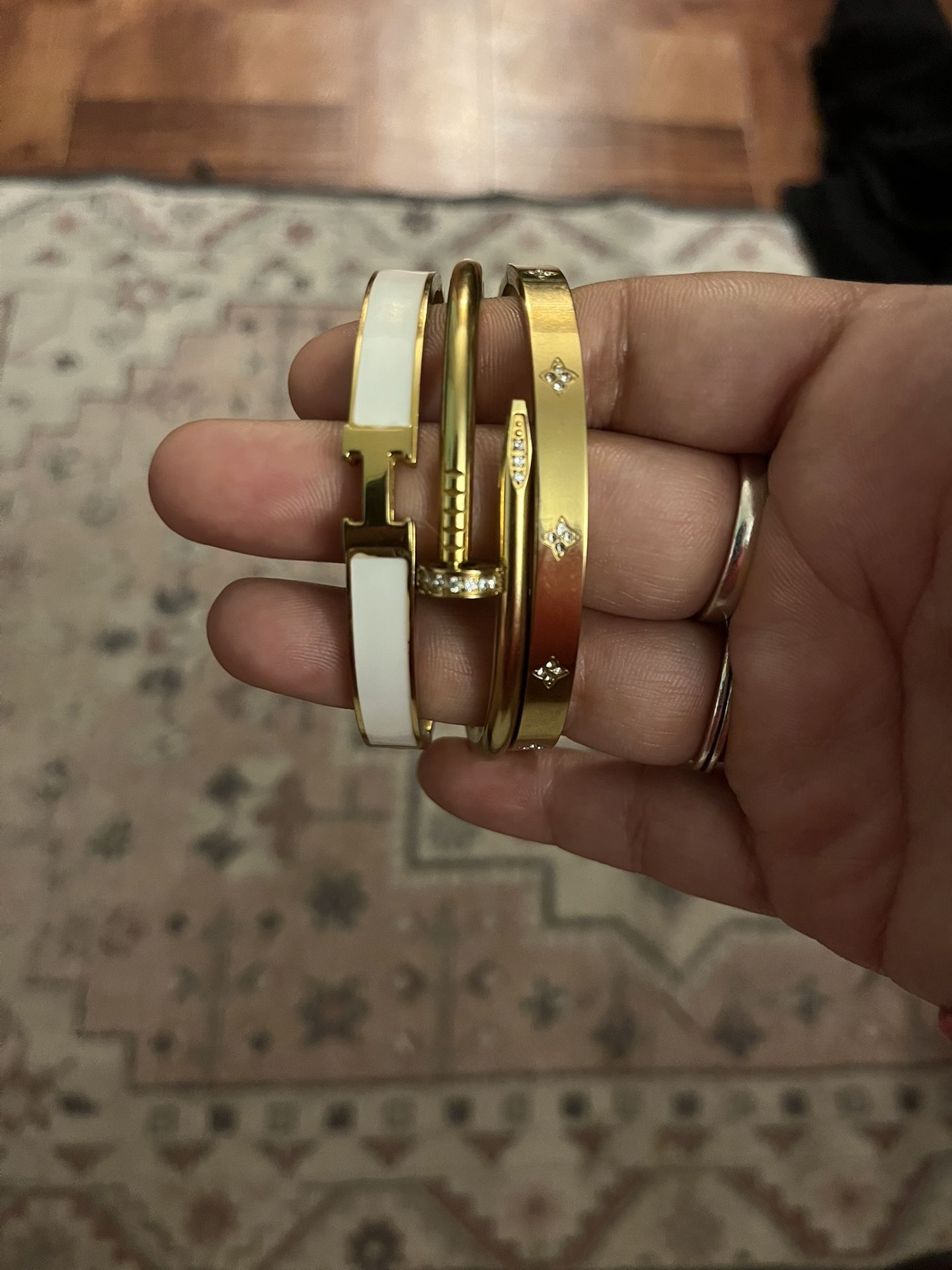 Gold Stainless Steel Bracelet Stack