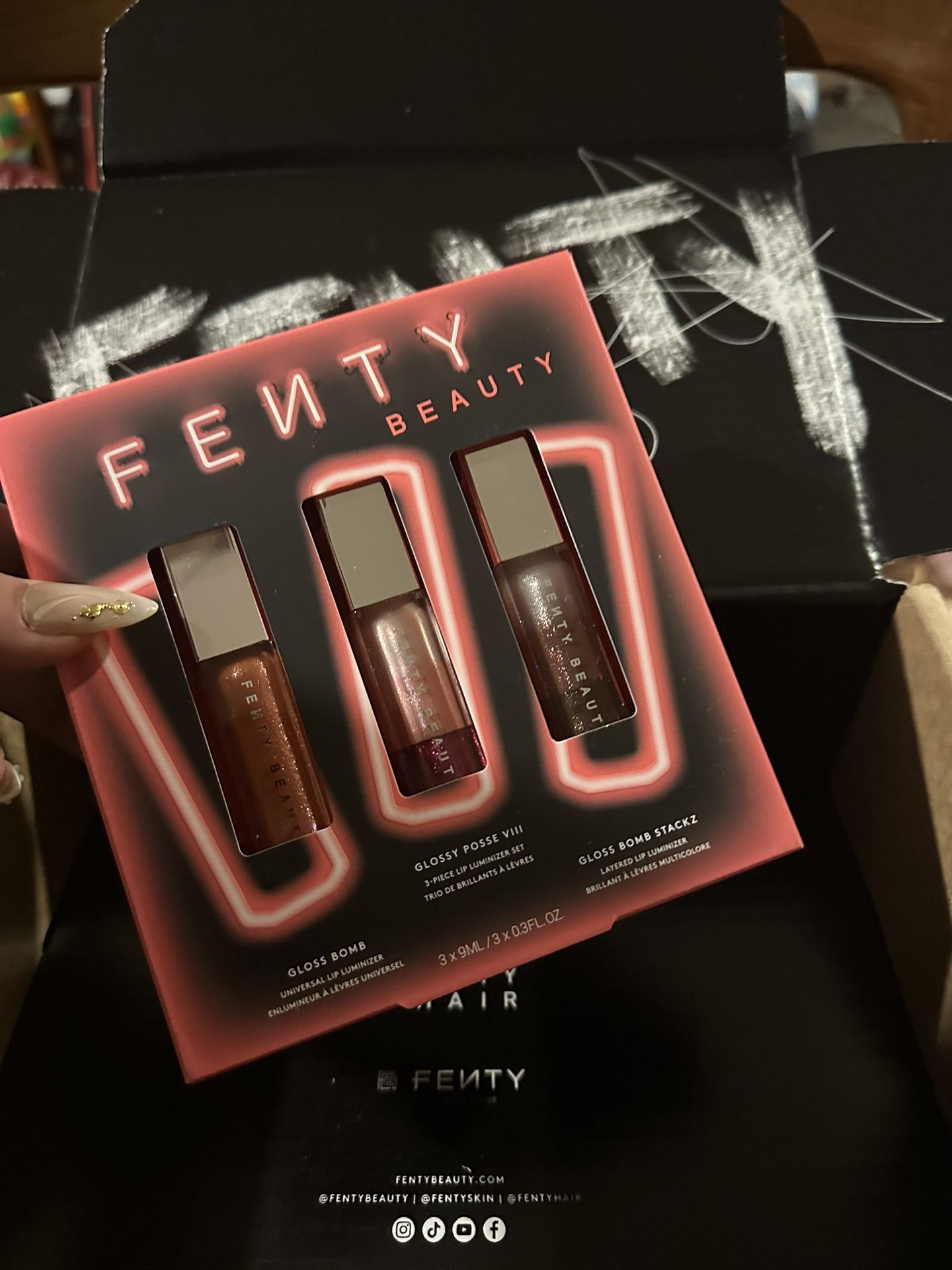 FENTY Beauty Lip Gloss Lip Luminizer Set New In Box